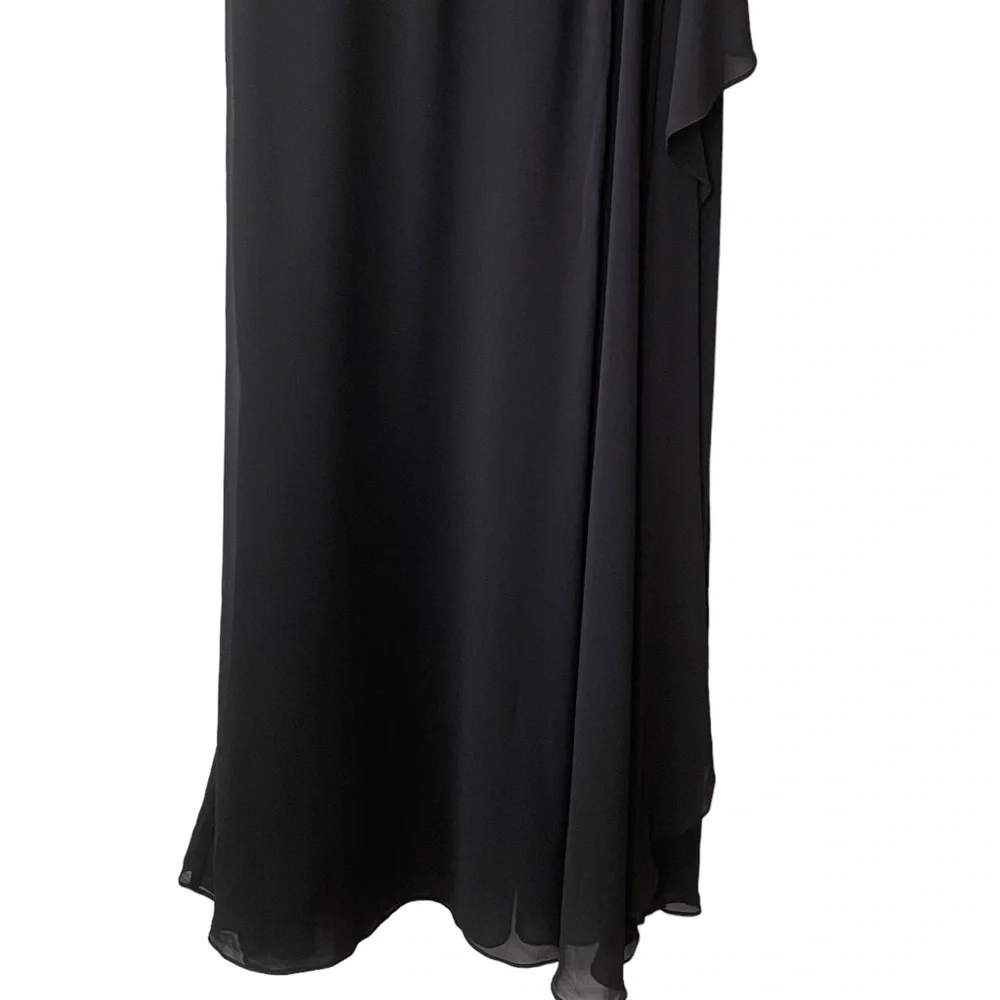 - City Chic Maxi Eyelash Ebony Lace Bodice Formal Evening Gown Dress - Picture 7 of 14